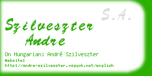 szilveszter andre business card
